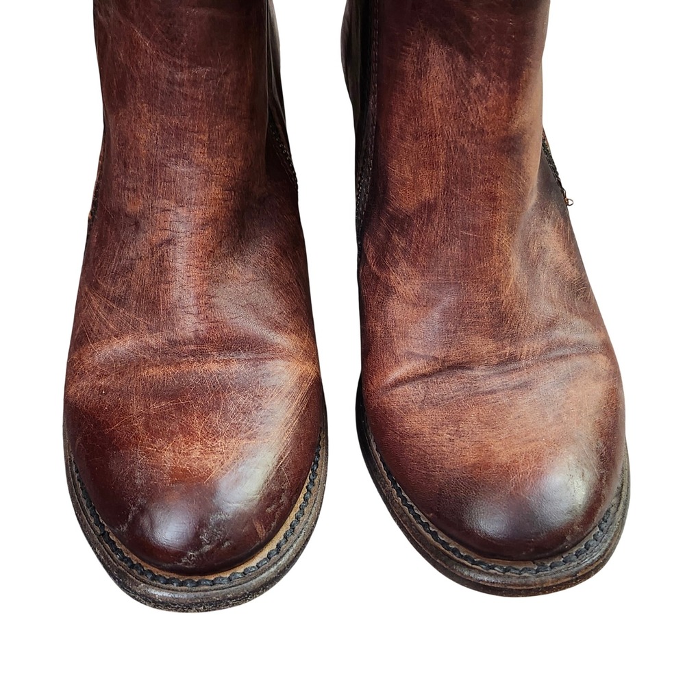 Freebird by Steven Clip Cognac Leather Ankle Boots FB-CLIP Mens 8 Western Zipper - Picture 10 of 14